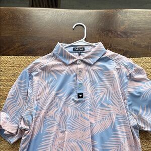 Bad Birdie Pastel Leaf Polo